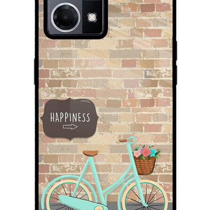 Happiness Artwork Oppo F21 Pro 4G Glass Case Back Cover by Casekaro