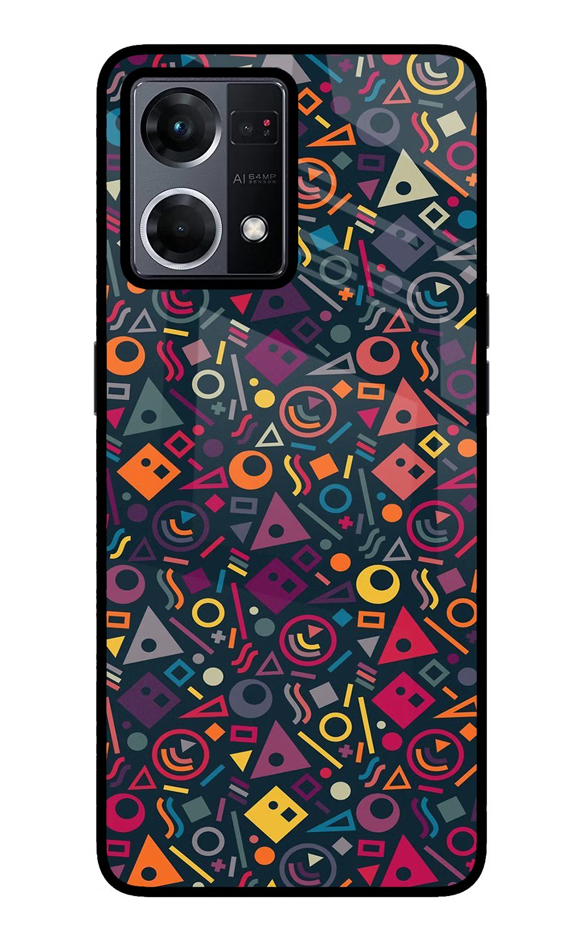 Geometric Abstract Oppo F21 Pro 4G Glass Case