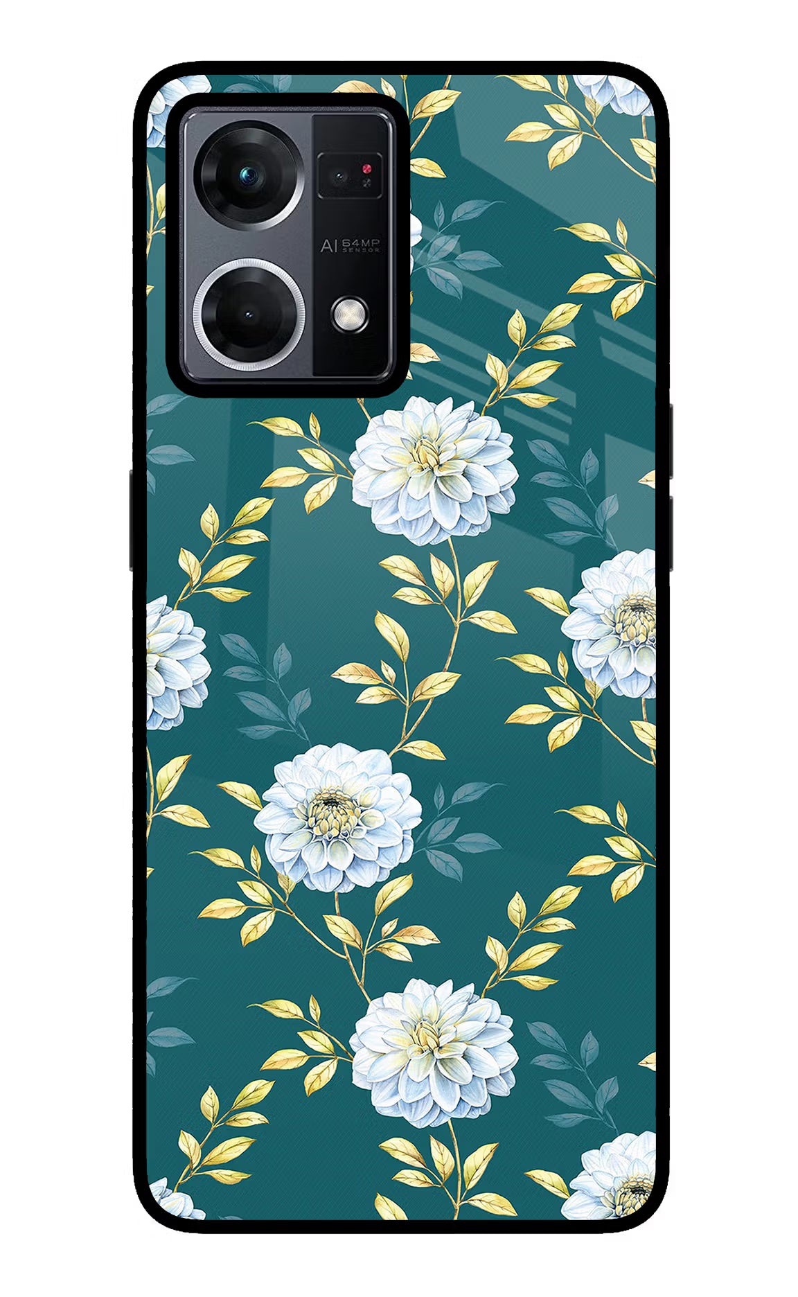 Flowers Oppo F21 Pro 4G Glass Case