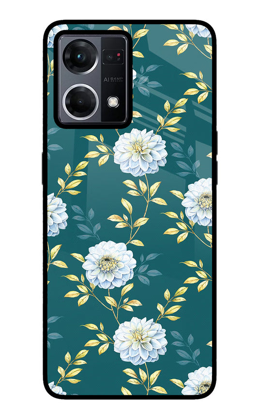 Flowers Oppo F21 Pro 4G Glass Case