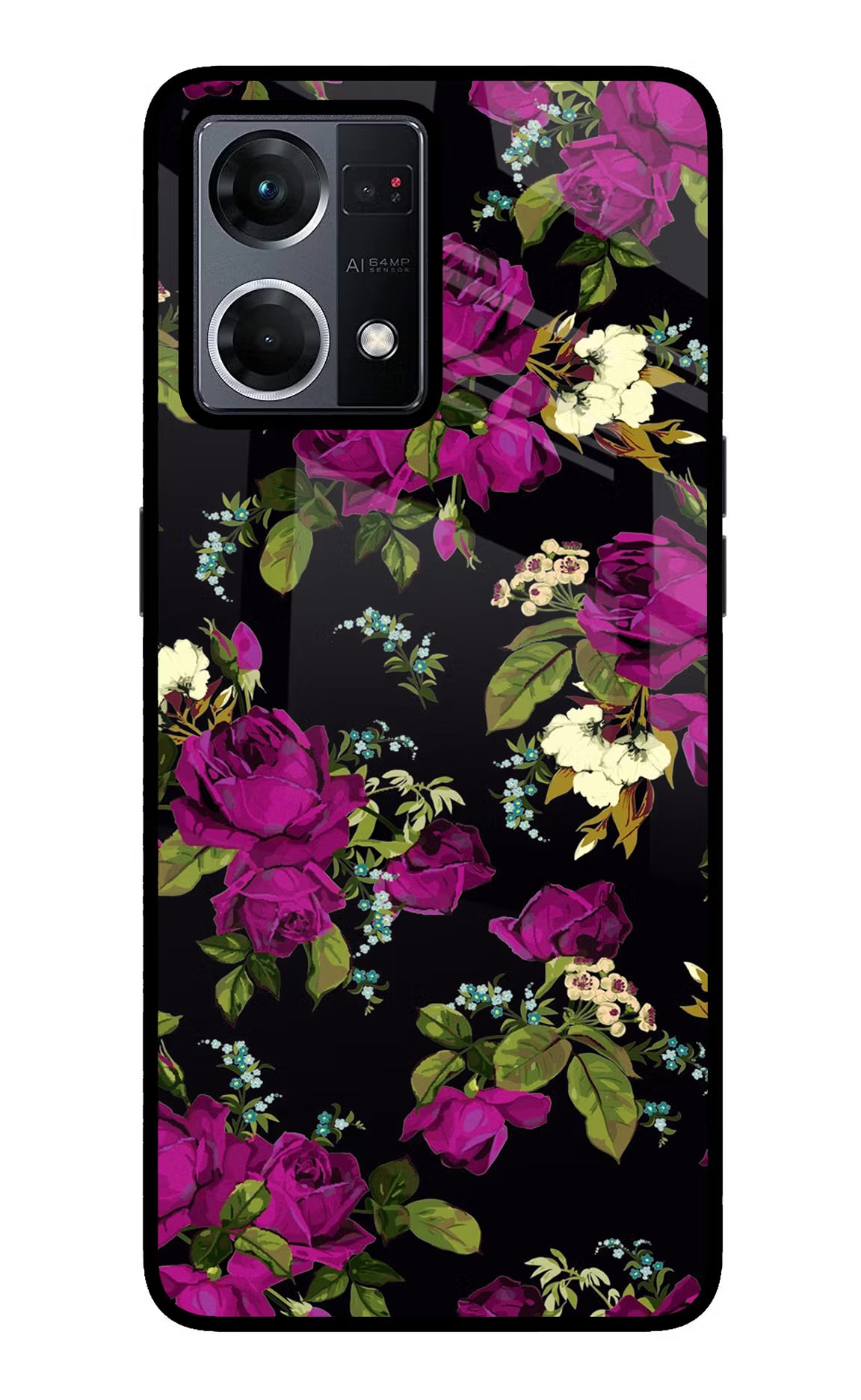 Flowers Oppo F21 Pro 4G Glass Case