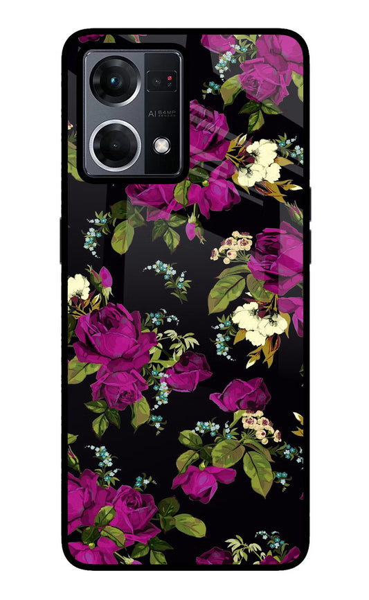 Flowers Oppo F21 Pro 4G Glass Case
