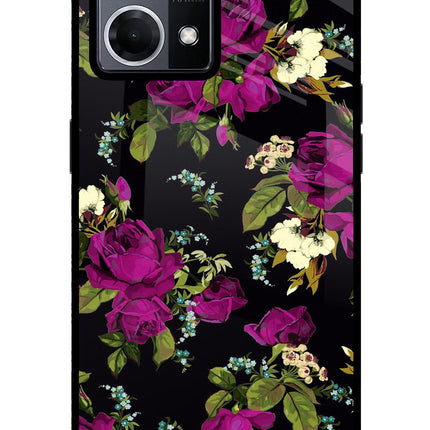 Flowers Oppo F21 Pro 4G Glass Case Back Cover by Casekaro