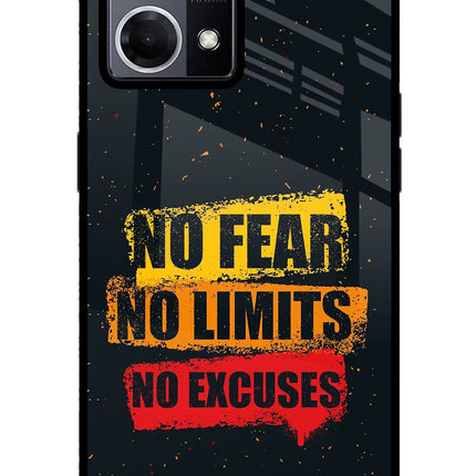 No Fear No Limits No Excuse Oppo F21 Pro 4G Glass Case Back Cover by Casekaro