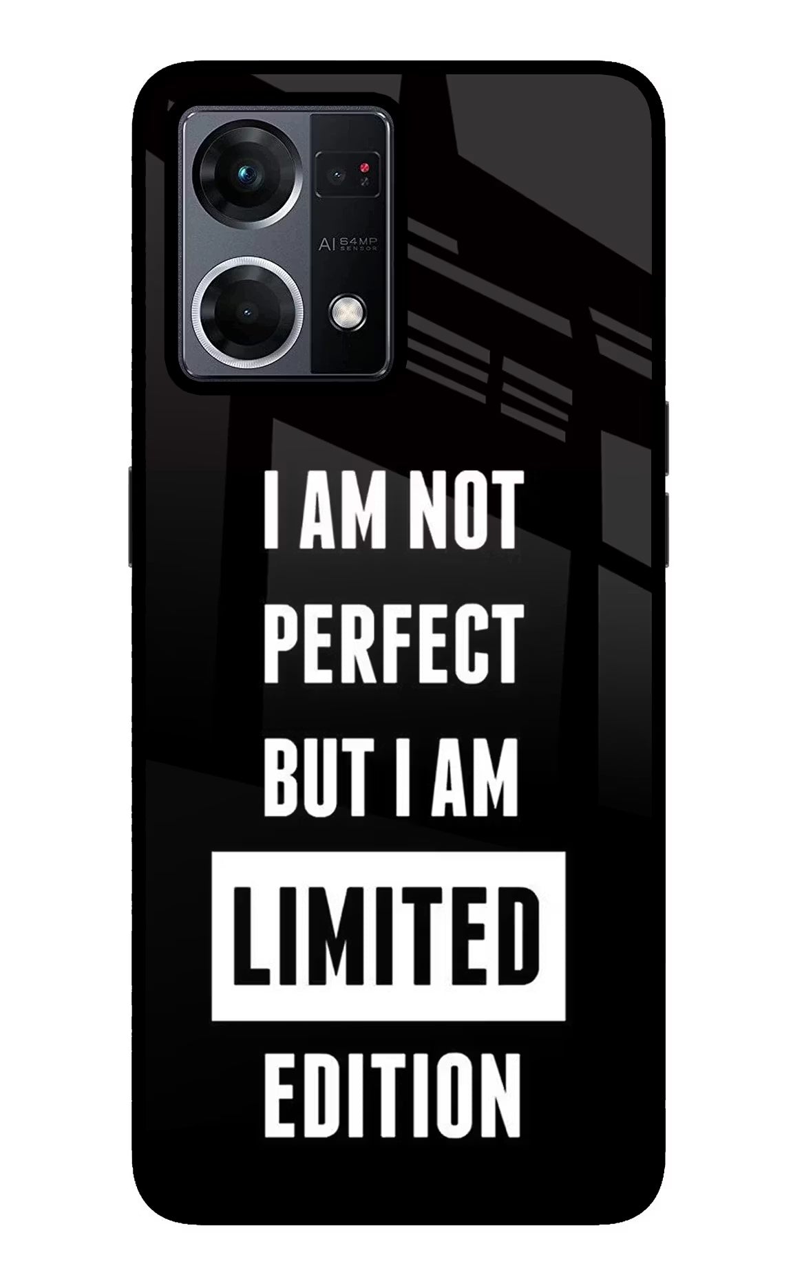 I Am Not Perfect But I Am Limited Edition Oppo F21 Pro 4G Glass Case Back Cover by Casekaro