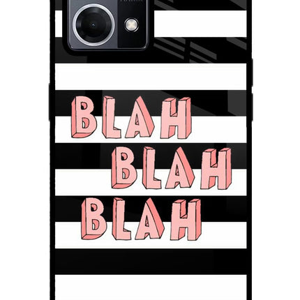Blah Blah Blah Oppo F21 Pro 4G Glass Case Back Cover by Casekaro