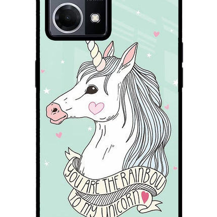 Unicorn Wallpaper Oppo F21 Pro 4G Glass Case Back Cover by Casekaro