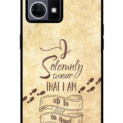 I Solemnly swear that i up to no good Oppo F21 Pro 4G Glass Case Back Cover by Casekaro