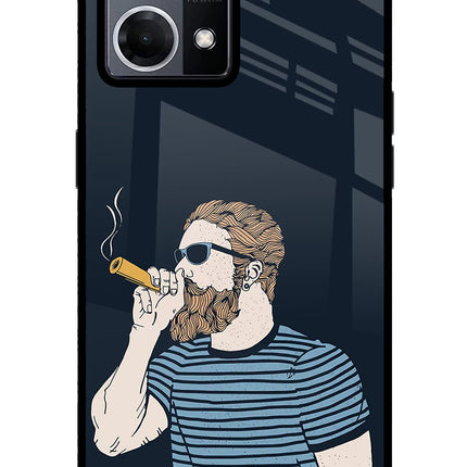 Smoking Oppo F21 Pro 4G Glass Case Back Cover by Casekaro