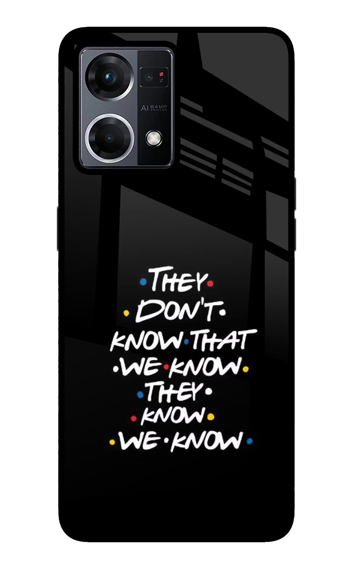 FRIENDS Dialogue Oppo F21 Pro 4G Glass Case Back Cover by Casekaro