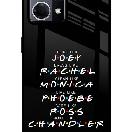 FRIENDS Character Oppo F21 Pro 4G Glass Case Back Cover by Casekaro