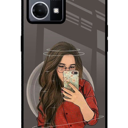 Selfie Queen Oppo F21 Pro 4G Glass Case Back Cover by Casekaro