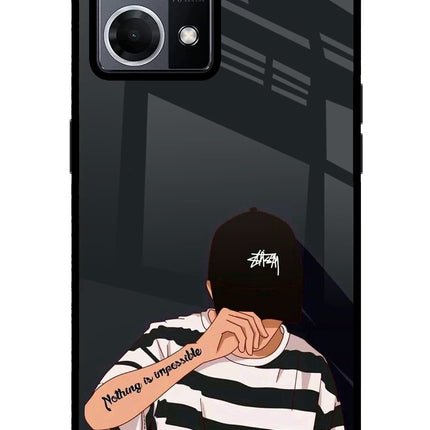Aesthetic Boy Oppo F21 Pro 4G Glass Case Back Cover by Casekaro