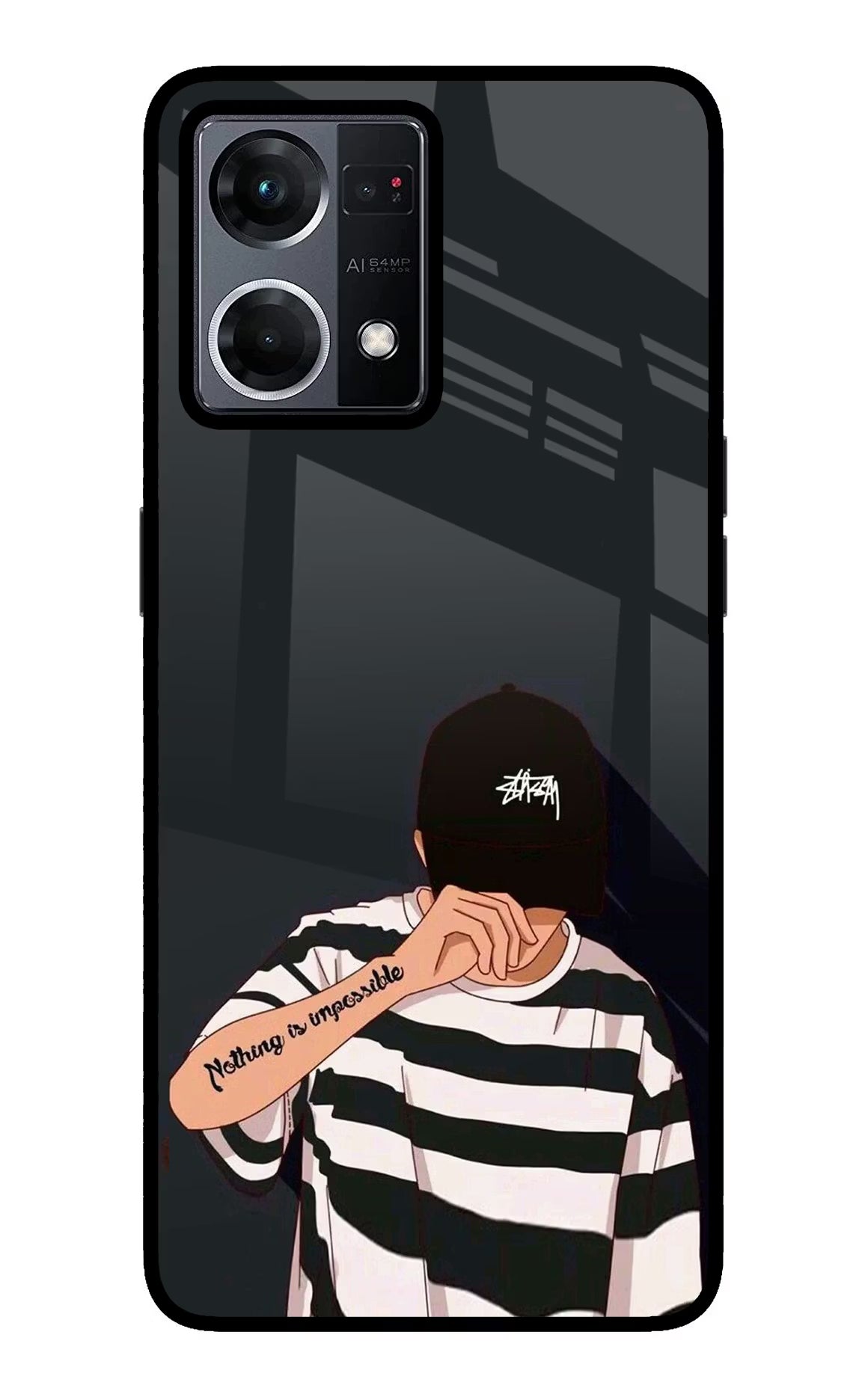 Aesthetic Boy Oppo F21 Pro 4G Glass Case Back Cover by Casekaro