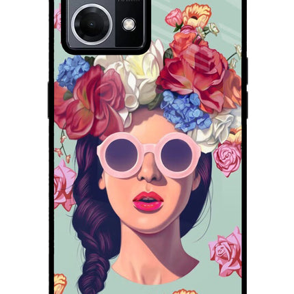 Pretty Girl Oppo F21 Pro 4G Glass Case Back Cover by Casekaro