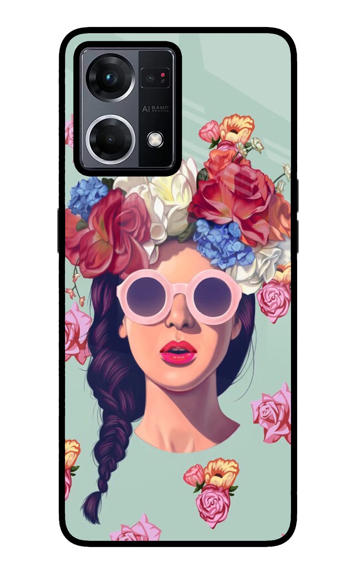 Pretty Girl Oppo F21 Pro 4G Glass Case Back Cover by Casekaro