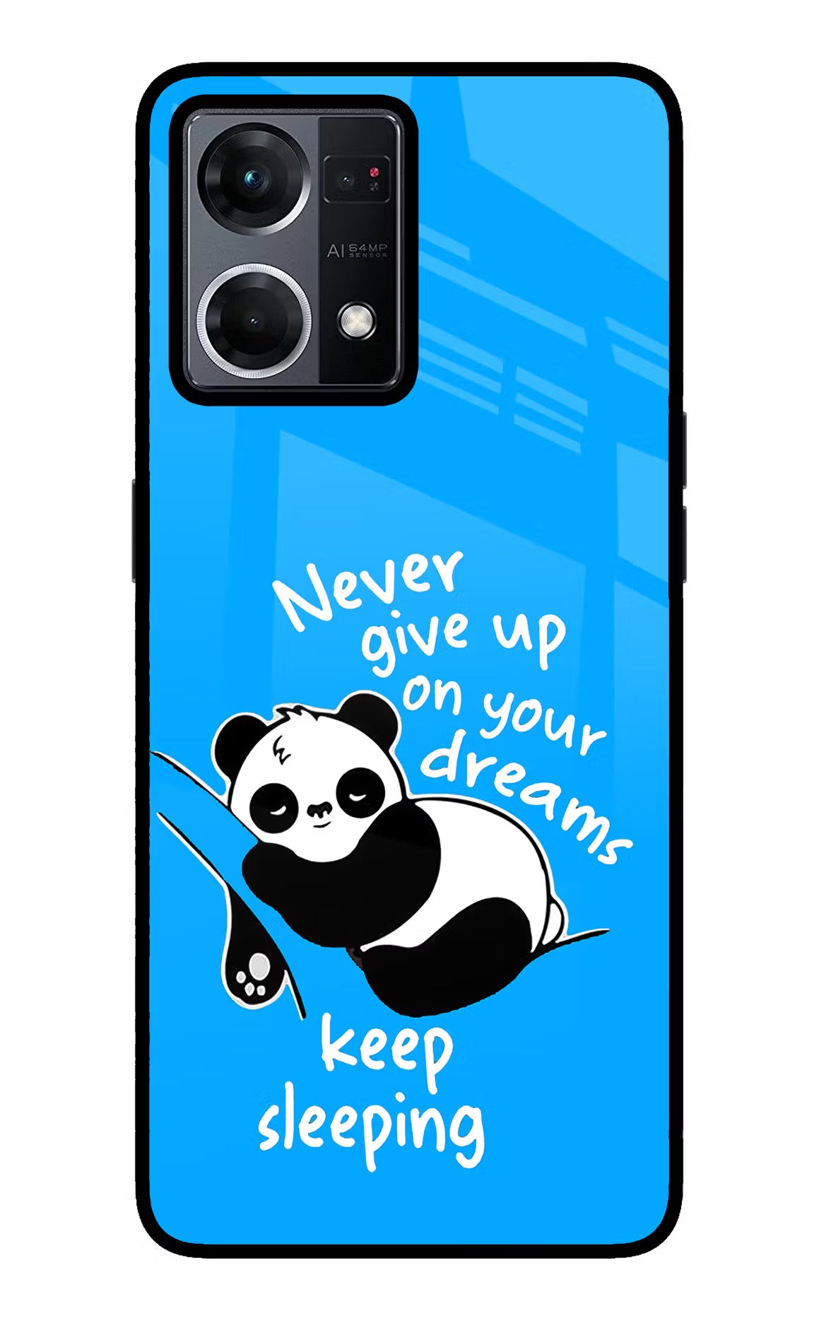 Keep Sleeping Oppo F21 Pro 4G Glass Case Back Cover by Casekaro