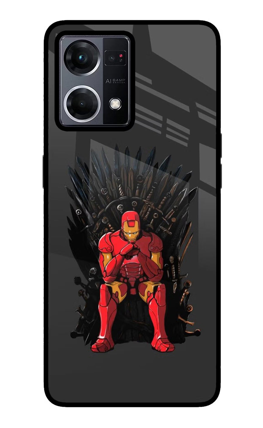 Ironman Throne Oppo F21 Pro 4G Back Cover, Glass case