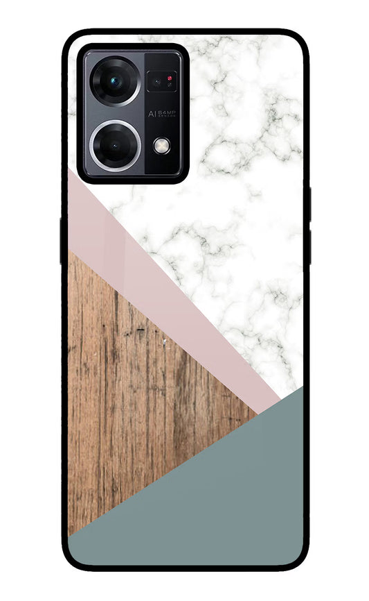 Marble wood Abstract Oppo F21 Pro 4G Glass Case