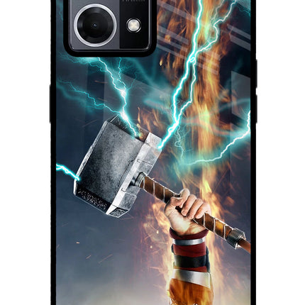 Thor Hammer Mjolnir Oppo F21 Pro 4G Glass Case Back Cover by Casekaro