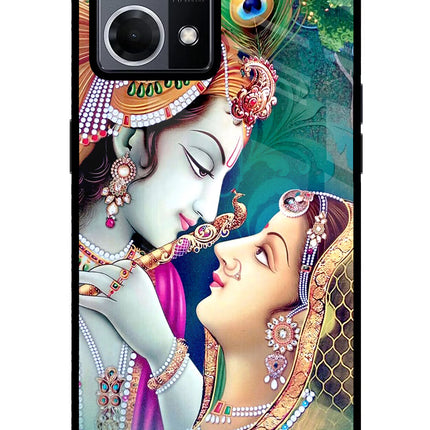 Lord Radha Krishna Oppo F21 Pro 4G Glass Case Back Cover by Casekaro