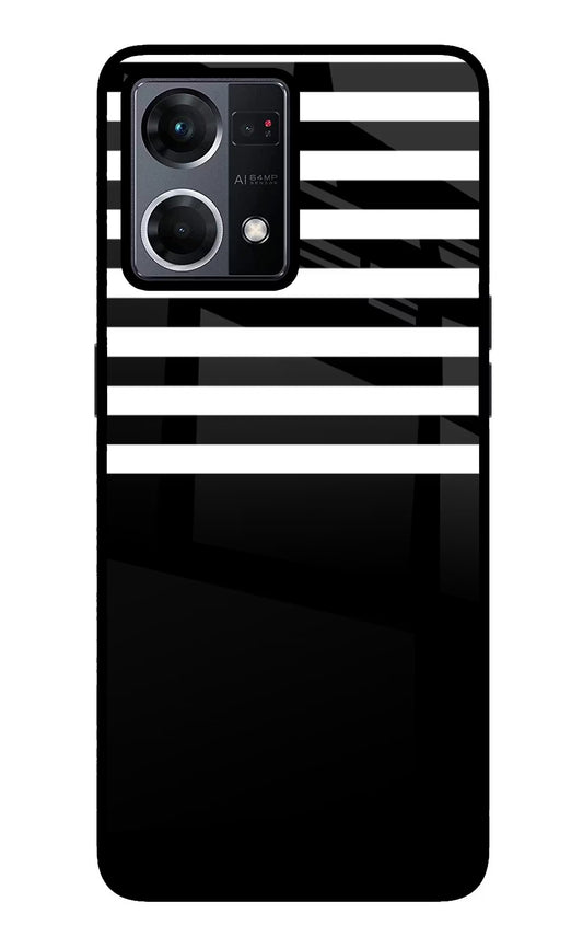 Black and White Print Oppo F21 Pro 4G Glass Case