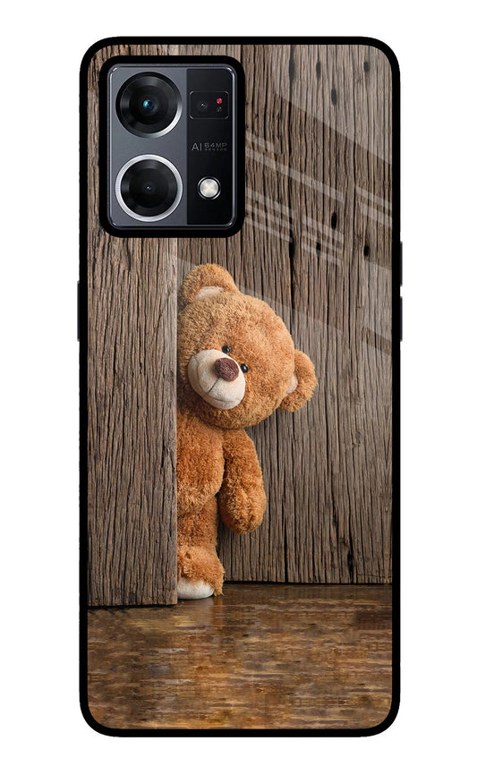 Teddy Wooden Oppo F21 Pro 4G Glass Case