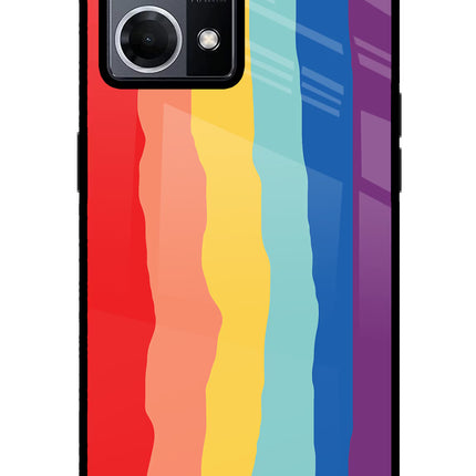 Rainbow Oppo F21 Pro 4G Glass Case Back Cover by Casekaro