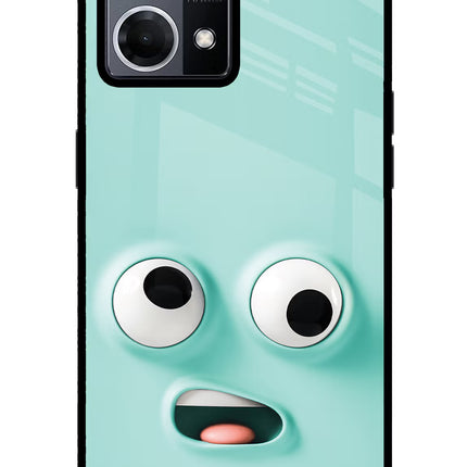 Funny Cartoon Oppo F21 Pro 4G Glass Case Back Cover by Casekaro