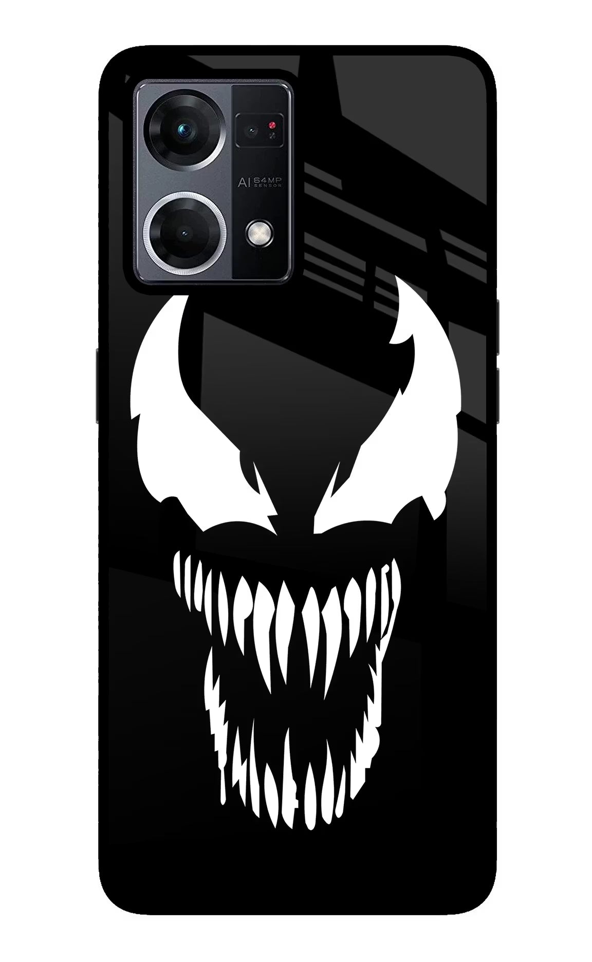 Venom Oppo F21 Pro 4G Glass Case Back Cover by Casekaro