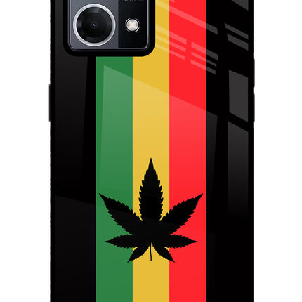 Weed Flag Oppo F21 Pro 4G Glass Case Back Cover by Casekaro