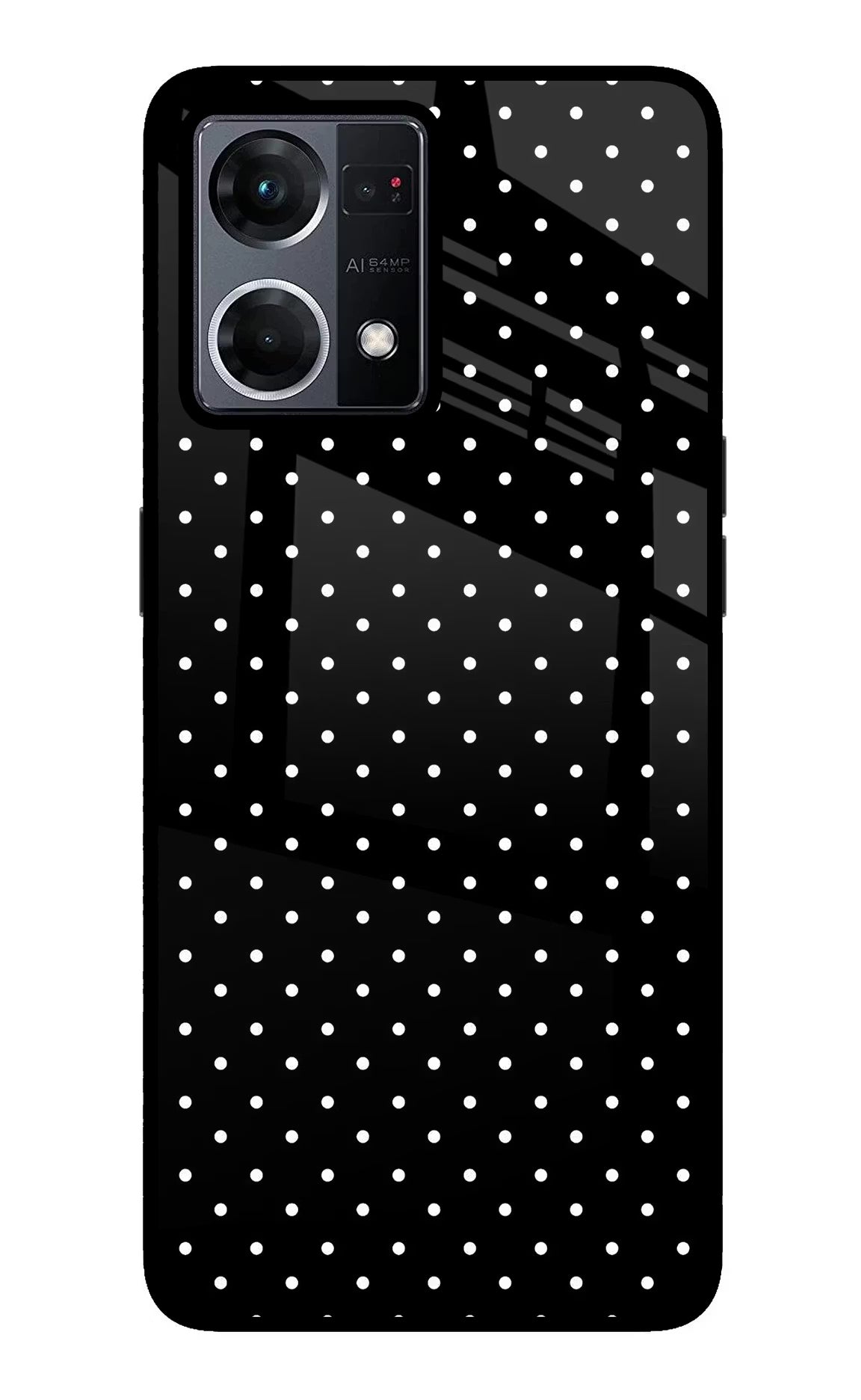 White Dots Oppo F21 Pro 4G Glass Case
