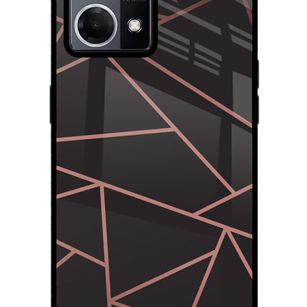 Geometric Pattern Oppo F21 Pro 4G Glass Case Back Cover by Casekaro