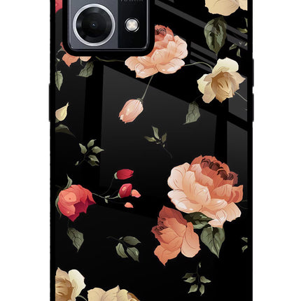 Flowers Oppo F21 Pro 4G Glass Case Back Cover by Casekaro