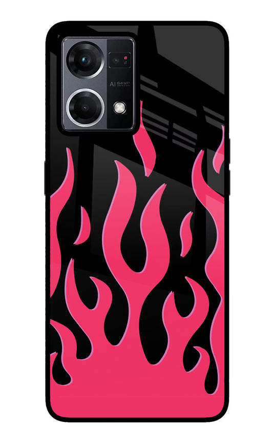 Fire Flames Oppo F21 Pro 4G Glass Case