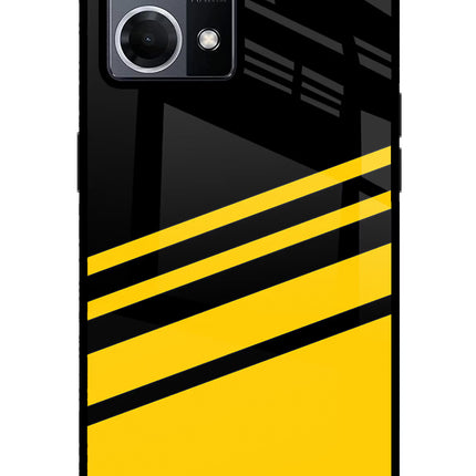 Yellow Shades Oppo F21 Pro 4G Glass Case Back Cover by Casekaro