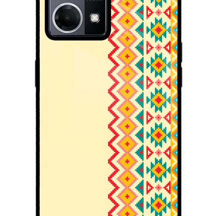 Ethnic Seamless Oppo F21 Pro 4G Glass Case Back Cover by Casekaro