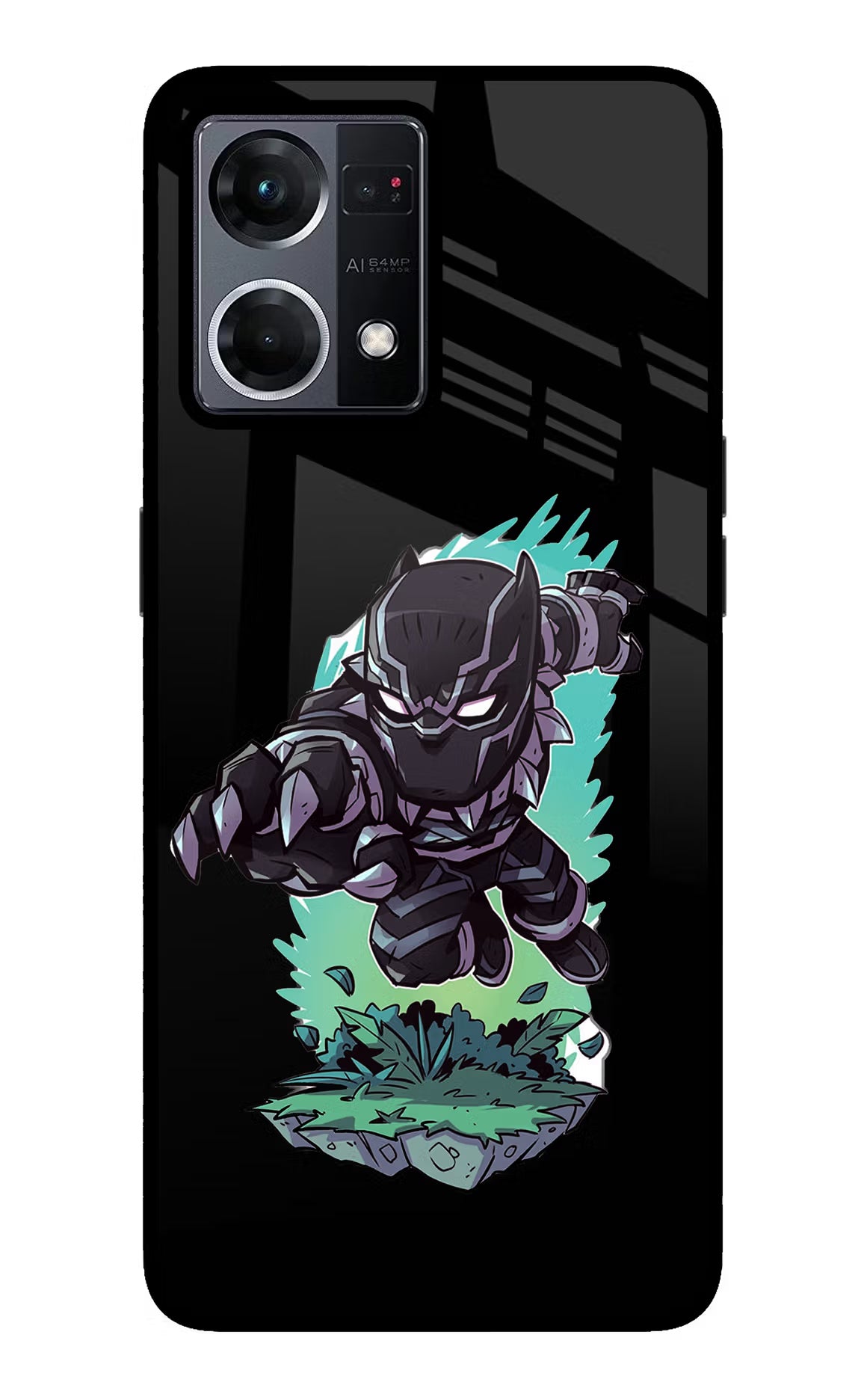 Black Panther Oppo F21 Pro 4G Glass Case