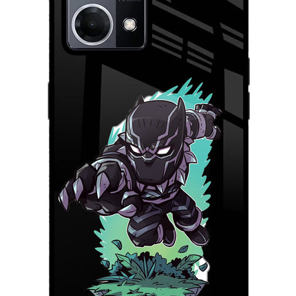 Black Panther Oppo F21 Pro 4G Glass Case Back Cover by Casekaro
