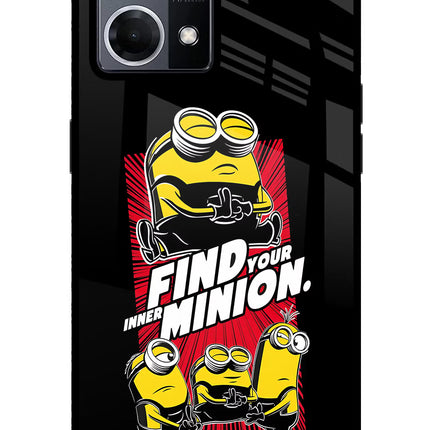 Find your inner Minion Oppo F21 Pro 4G Glass Case Back Cover by Casekaro