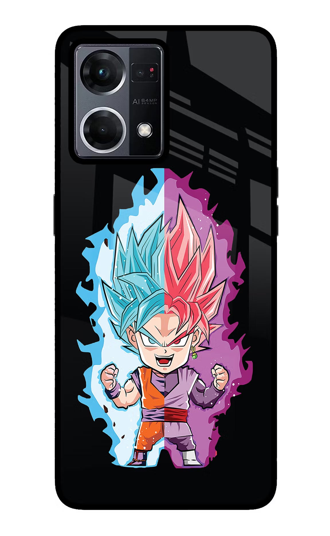 Chota Goku Oppo F21 Pro 4G Glass Case Back Cover by Casekaro
