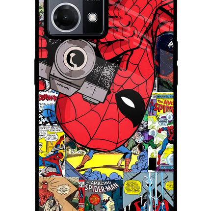 Spider Man Oppo F21 Pro 4G Glass Case Back Cover by Casekaro