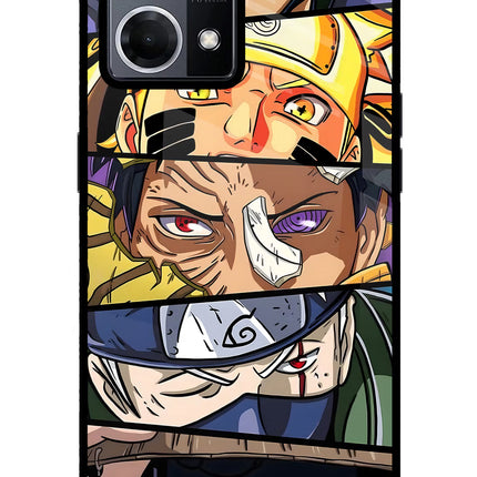 Naruto Character Oppo F21 Pro 4G Glass Case Back Cover by Casekaro
