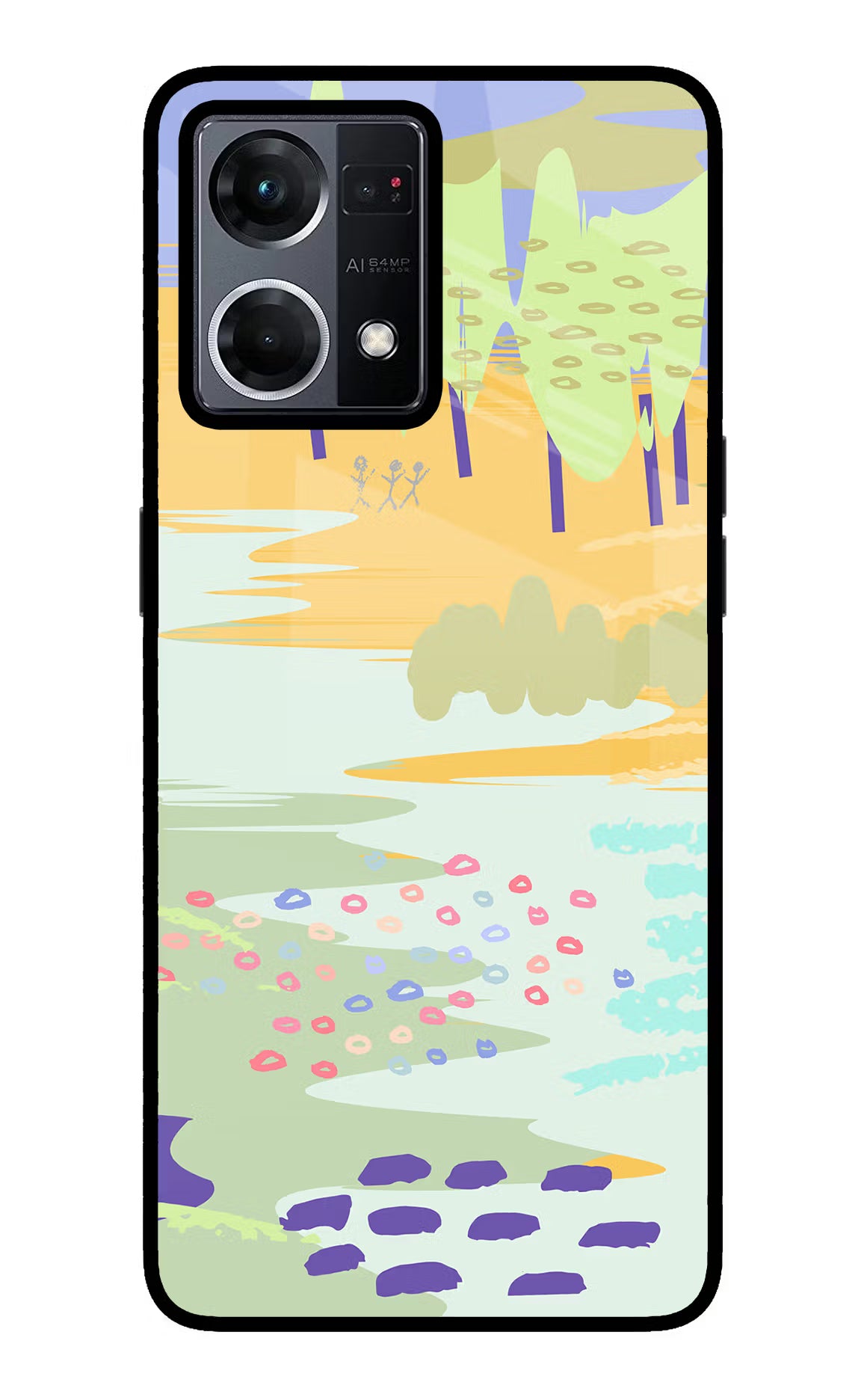 Scenery Oppo F21 Pro 4G Glass Case Back Cover by Casekaro