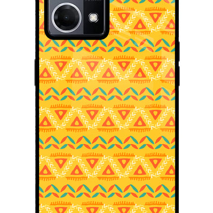 Tribal Pattern Oppo F21 Pro 4G Glass Case Back Cover by Casekaro