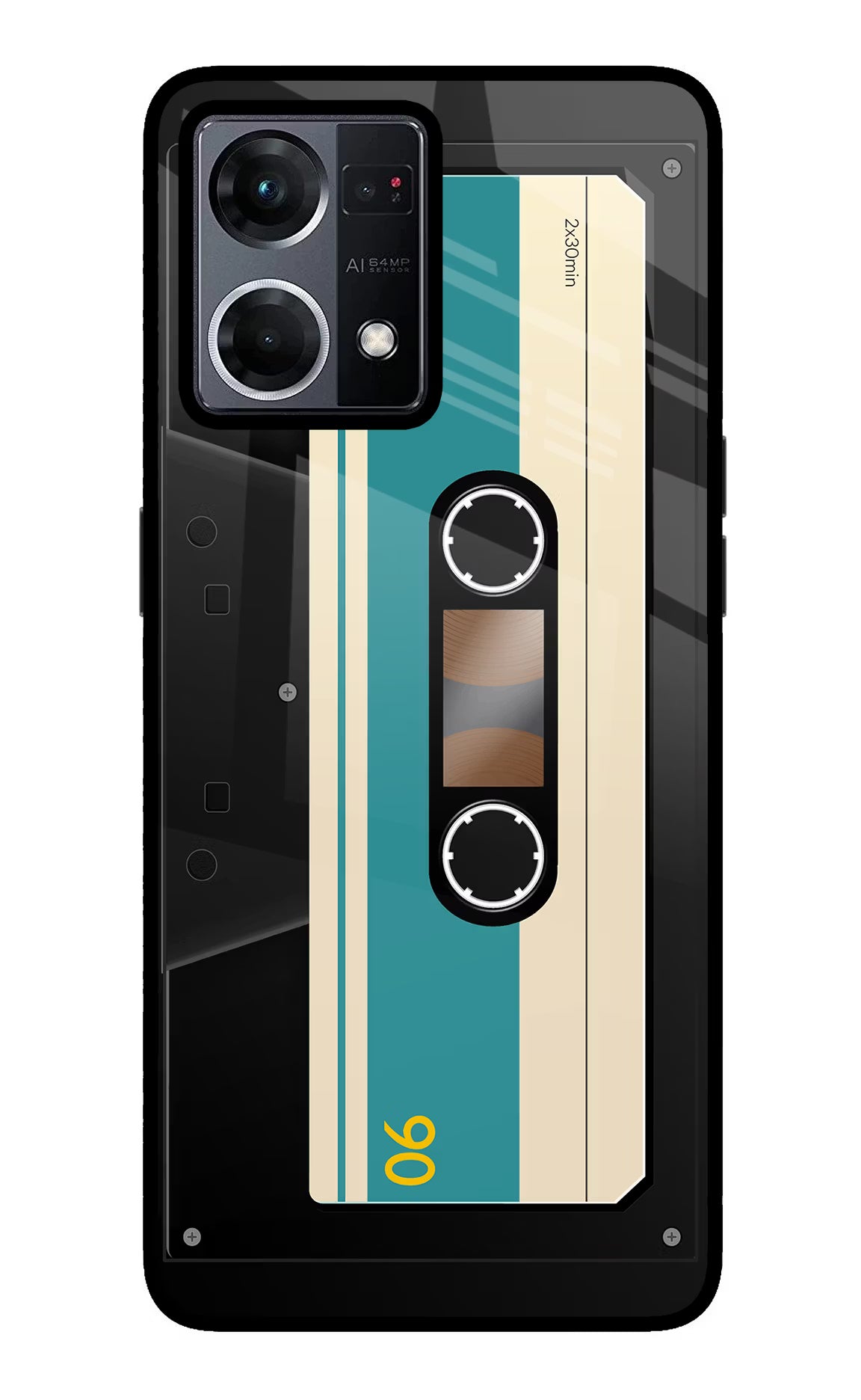 Cassette Oppo F21 Pro 4G Glass Case Back Cover by Casekaro