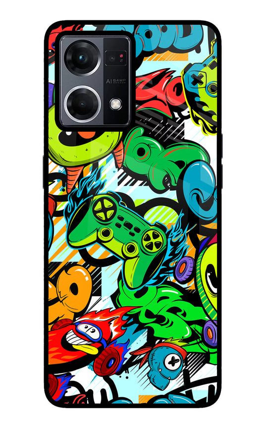 Game Doodle Oppo F21 Pro 4G Glass Case