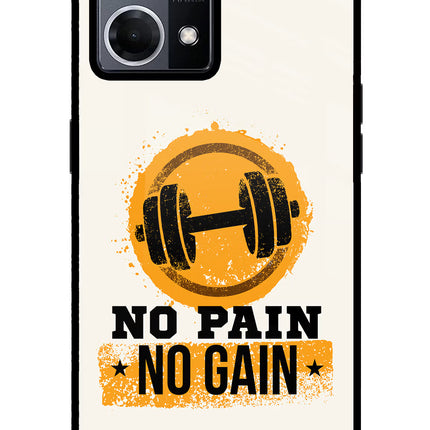 No Pain No Gain Oppo F21 Pro 4G Glass Case Back Cover by Casekaro