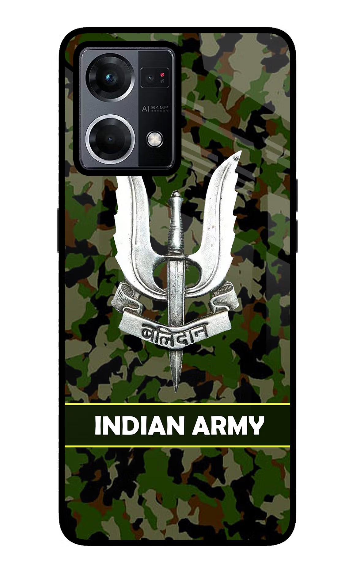 Balidan Indian Logo Oppo F21 Pro 4G Glass Case Back Cover by Casekaro