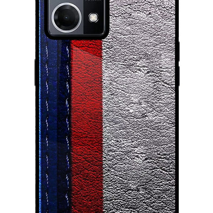 BMW Stripes Oppo F21 Pro 4G Glass Case Back Cover by Casekaro